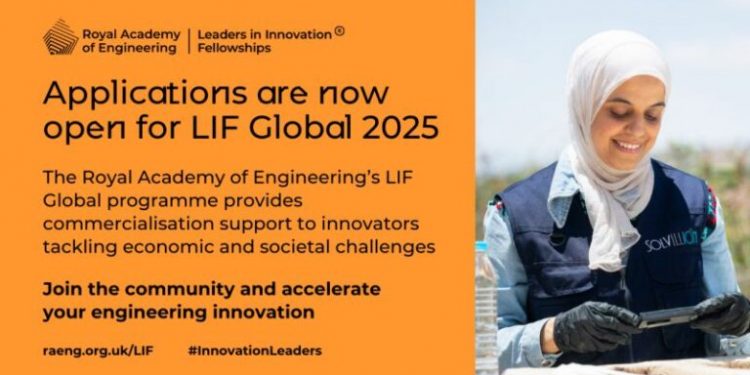 Call For Applications: Royal Academy of Engineering LIF Global Program 2025