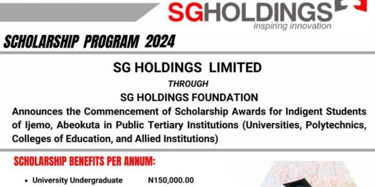 Call For Applications: SG Holdings Undergraduate Scholarship for Nigerians