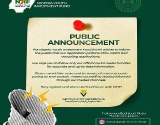 NYIF Application Portal Remains Open: How to Apply For The Nigeria Youth Investment Fund