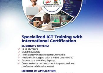 Call For Applications: Lagos State Specialized ICT Training Program