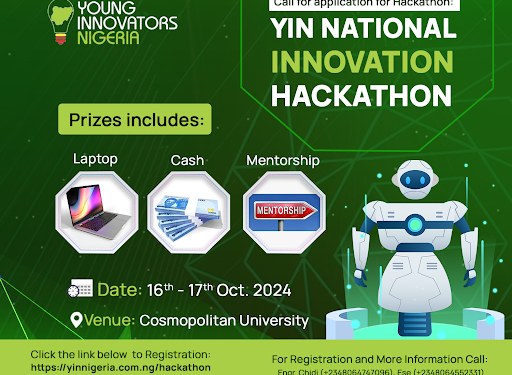 Call For Applications: Young Innovators Of Nigeria National Innovation Hackathon