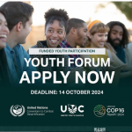 Call For Application: UNCCD COP-16 and Youth Forum in Riyadh (Fund For Youth Participation)