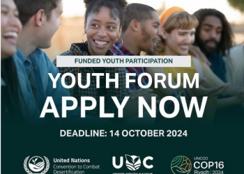 Call For Application: UNCCD COP-16 and Youth Forum in Riyadh (Fund For Youth Participation)