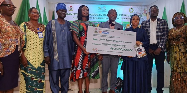 NSPRI Grants N2 Million to Corps Member for Reducing Post-Harvest Losses