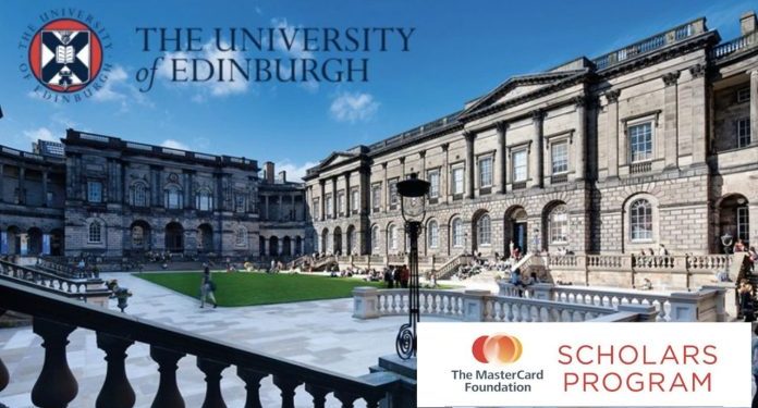 Call For Applications: University of Edinburgh, Mastercard Online Masters Scholarships For African Students