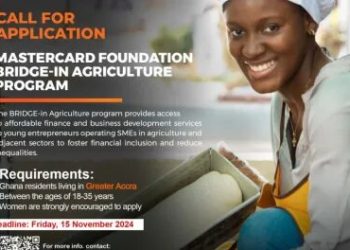 Call for Applications The Mastercard Foundation BRIDGE-in Agriculture training program 2024 for Ghanaians (Grant of up to GHS27,500)