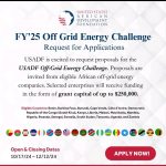 Call For Applications: The U.S. African Development Foundation (USADF) Off-grid Energy Challenge ( Grant Capital of Up to $250,000)