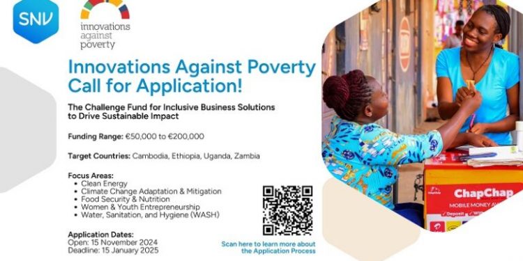 Call For Applications: Innovations Against Poverty Challenge Fund 2025 (up to €200,000)