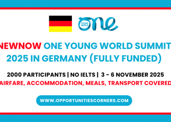 Call For Application: NewNow One Young World Summit 2025 in Germany (Fully Funded)