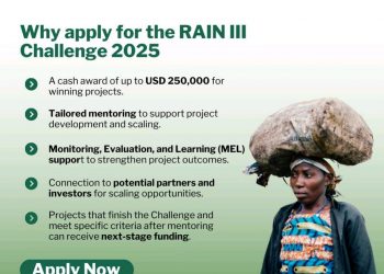 Call For Applications: Resilient Agriculture Innovations for Nature (RAIN) Challenge phase III (cash prize of up to 50,000 USD)