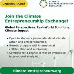 Call For Applications: Climate Entrepreneurship Exchange Challenge (Earn an on-line certificate and a Fully funded Study Journey)