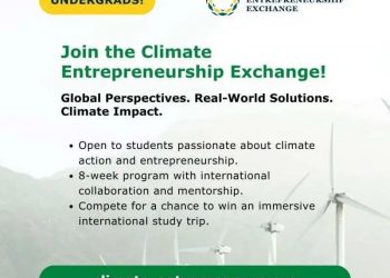 Call For Applications: Climate Entrepreneurship Exchange Challenge (Earn an on-line certificate and a Fully funded Study Journey)