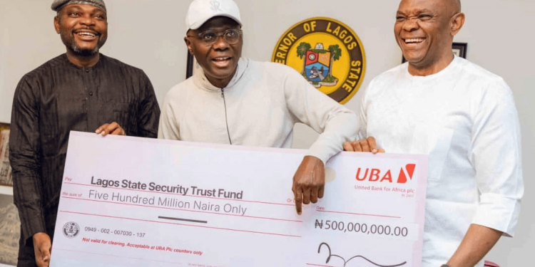 UBA Donates N500m to Lagos State Security Trust Fund