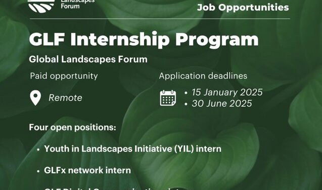 Call For Applications: GLF Remote Internship Program (Paid)