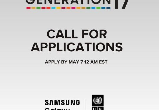 Call For Applications: UNDP/Samsung Generation17 Program 2025 for young Changemakers Call for Applications UNDP/Samsung Generation17 Programme 2025 for young Changemakers