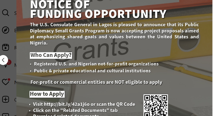 Call For Applications: U.S. Mission to Nigeria Public Diplomacy Small Grants Program