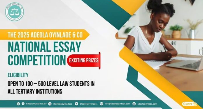 Call For Applications: Adeola Oyinlade National Essay Competition 2025