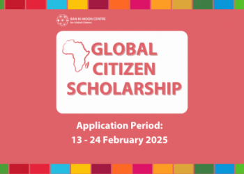 Call For Applications: Ban Ki-moon Global Citizen Scholarship Program 2025 for Young Africans ($500 seed grant )