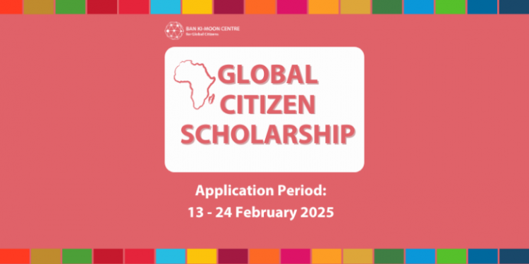 Call For Applications: Ban Ki-moon Global Citizen Scholarship Program 2025 for Young Africans ($500 seed grant )