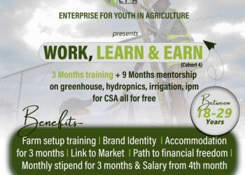 Call For Applications: Enterprise for Youth in Agriculture (Work, Learn, and Earn)