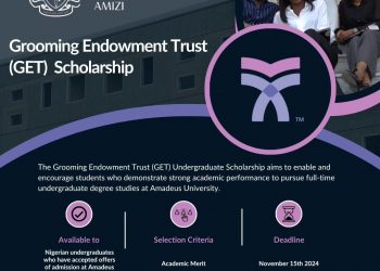 Call For Applications: Grooming Endowment Trust (GET) Undergraduate Scholarship