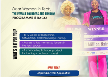 Call For Applications: Female Founders & Funders Program (Up to N1 MILLION Grant)