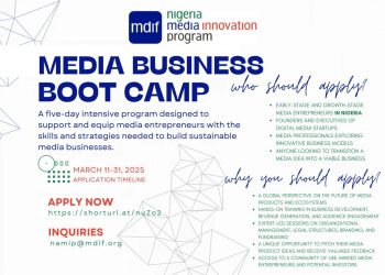 Call For Applications: NAMIP Media Business Bootcamp for Media Entrepreneurs