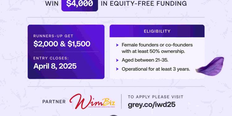 Call For Applications: "UpGreyed Her" Accelerator Program For Female Entrepreneurs (Up to $9500 in Grants)