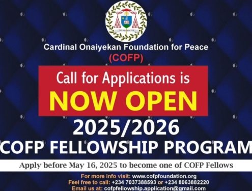 Call For Applications: COFP Fellowship Program 2025/2026: (Fully Funded Training, Professional Certification, and Hands-on Peacebuilding with a Seed Grant)