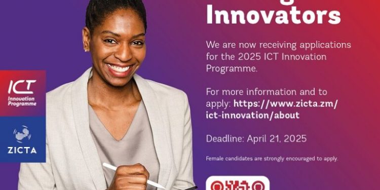 Call For Applications: ZICTA ICT Innovation Program 2025 for Zambians (Expert-Led Training Workshops, Mentorship and Access to Funding Opportunities)