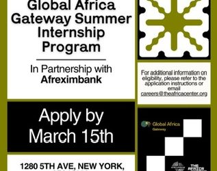 Call For Applications: Afreximbank, Africa Center, Global Africa Gateway Summer Internship Program