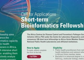 Call For Applications: Africa CDC Short-term Bioinformatics Fellowship Training Program 2025 for Public Health Professionals
