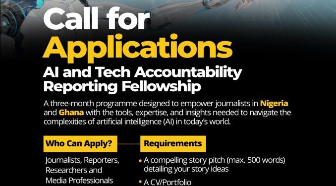 Call For Applications: AI & Tech Accountability Reporting Fellowship (A three-month program)