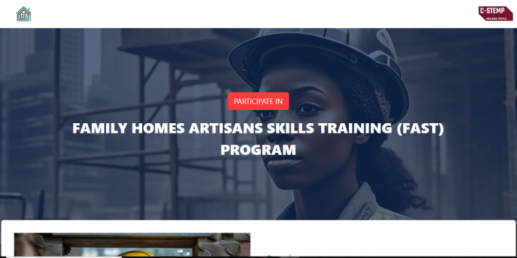 Call For Applications: Family Homes Artisans Skills Training (FAST) Program in Nigeria (Stipends and take-off tools are provided)