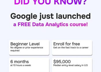 Call For Applications: Google Free Data analytics Certification Programs
