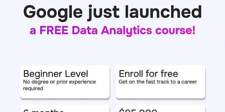 Call For Applications: Google Free Data analytics Certification Programs