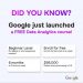 Call For Applications: Google Free Data analytics Certification Programs