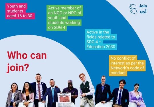 Call for Applications: UNESCO SDG4 Youth & Student Network 2026/2027
