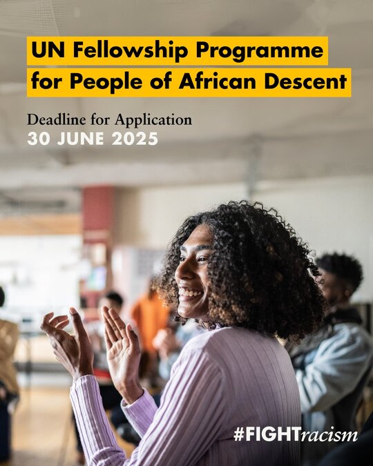 Call For Applications: UN OHCHR Fellowship Program 2025 for People of African descent
