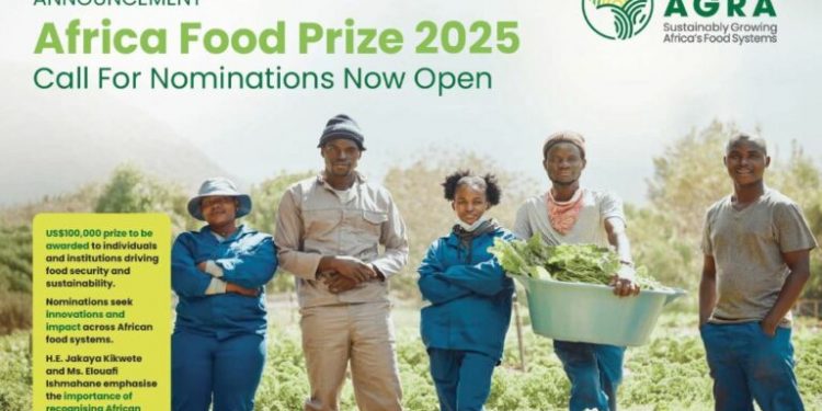 Call For Applications: Africa Food Prize 2025 (Up to $100,000 Cash prize)