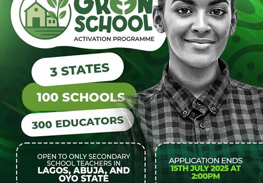 Call for Applications: The Green School Activation Programme (For Secondary School Teachers in Abuja, Lagos and Oyo State)
