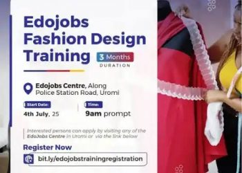 Edojobs Launches 3-Month Fashion Design Training for Youth in Edo Central