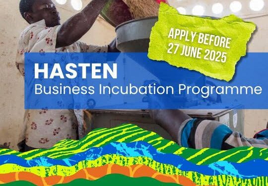 Call For Applications: FAO-HASTEN business Incubation Programme 2025 for Youth-led Enterprises