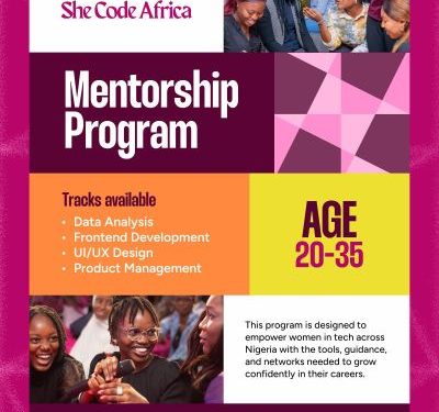 Call For Applications: She Code Africa Mentorship Program 2025 for  Women in Tech