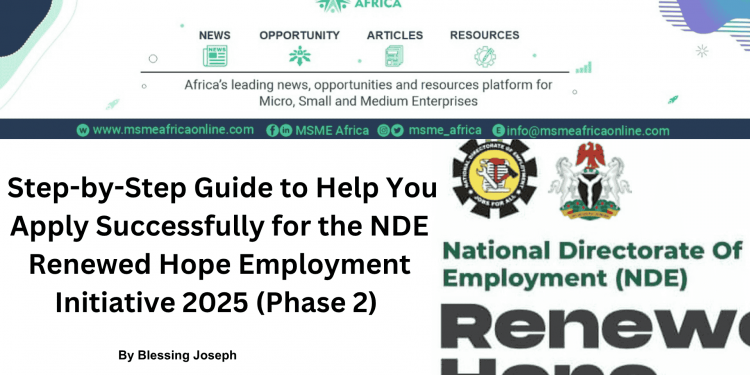 Having Issues Applying for the NDE Renewed Hope Employment Initiative 2025 (Phase 2)? Here’s a Step-by-Step Guide to Help You Apply Successfully
