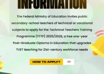 Step-by-Step Guide on How to Apply for the Federal Government Technical Teachers Fully Funded Training Program(TTTP) 2025