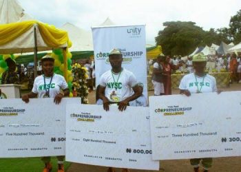 Unity Bank Awards N16 Million to 30 Young Entrepreneurs in NYSC Camps