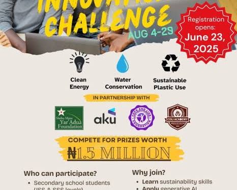 Call For Applications: QAPS Sustainability Innovation Challenge 2025 for Nigerian Secondary School Student (Fully Funded+N 1.5Million Cash Prize)