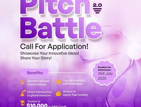 Call For Applications: Founders Friday Pitch Battle 2.0 For Entrepreneurs in Nigeria (Up to N1.5 million Grant and $10,000 AWS credits)