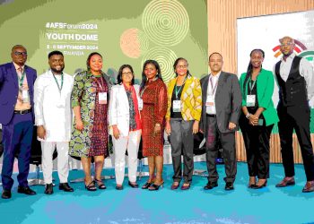 Heifer International's staff with some of their partner farmers and agritech innovators at last year's forum (1)